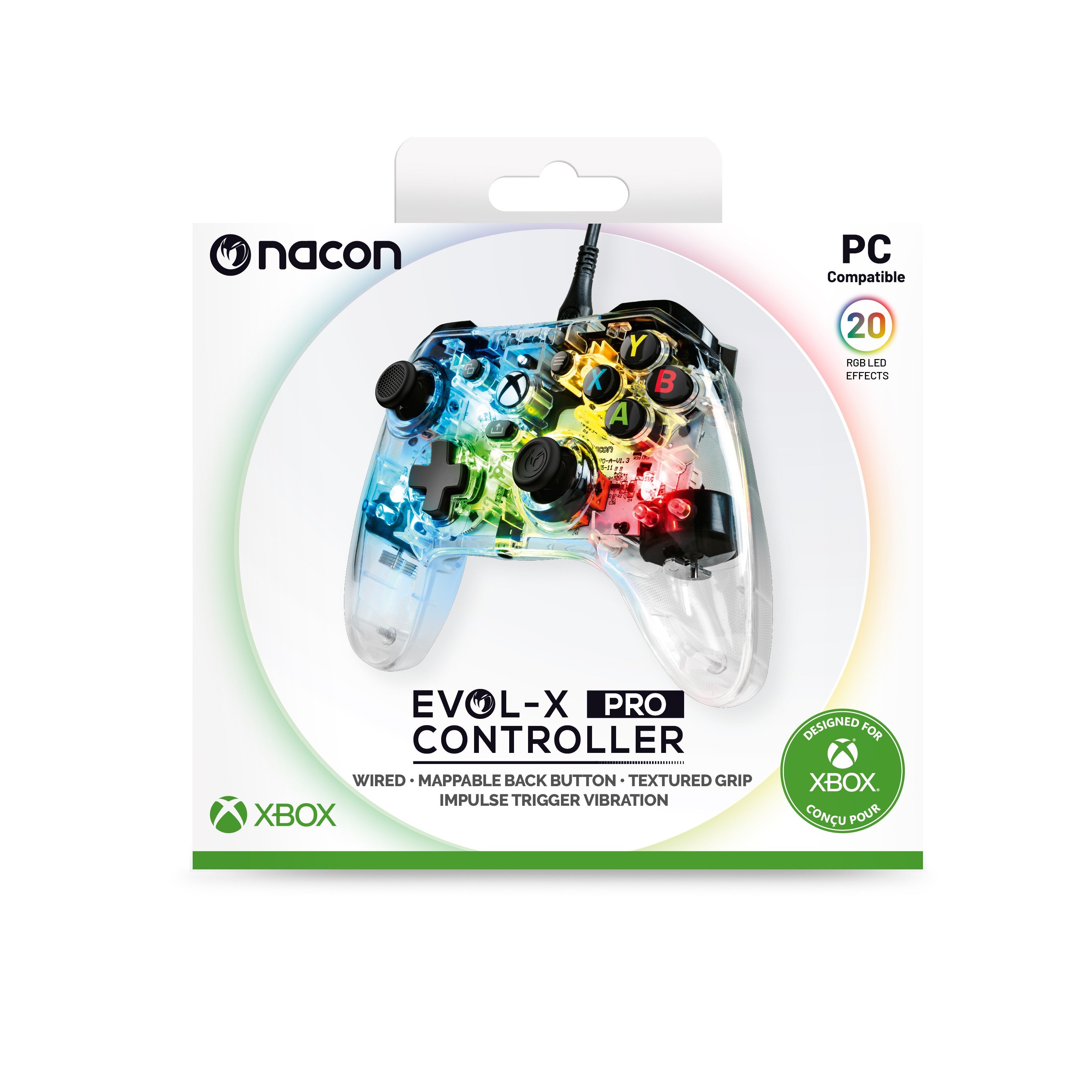 Nacon Evol-X Pro vezetékes Xbox kontroller RGB (XBO/XBX)-1