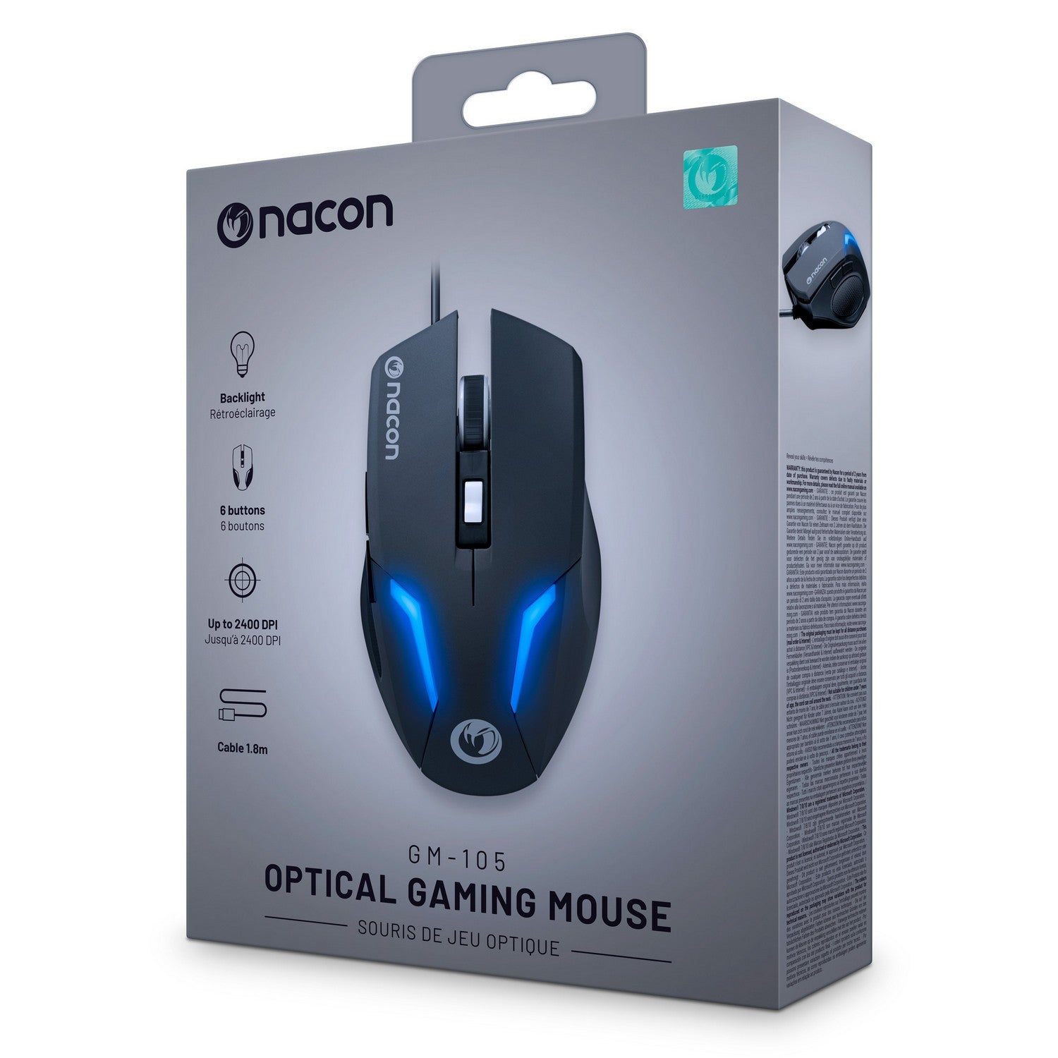 Nacon Gaming Egér GM-105 Fekete (PC)-1