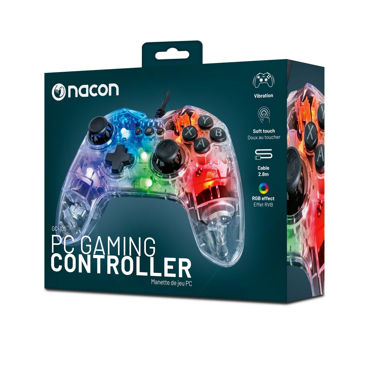 Nacon Vezetékes PC Kontroller GC-100 RGB (PC)-3