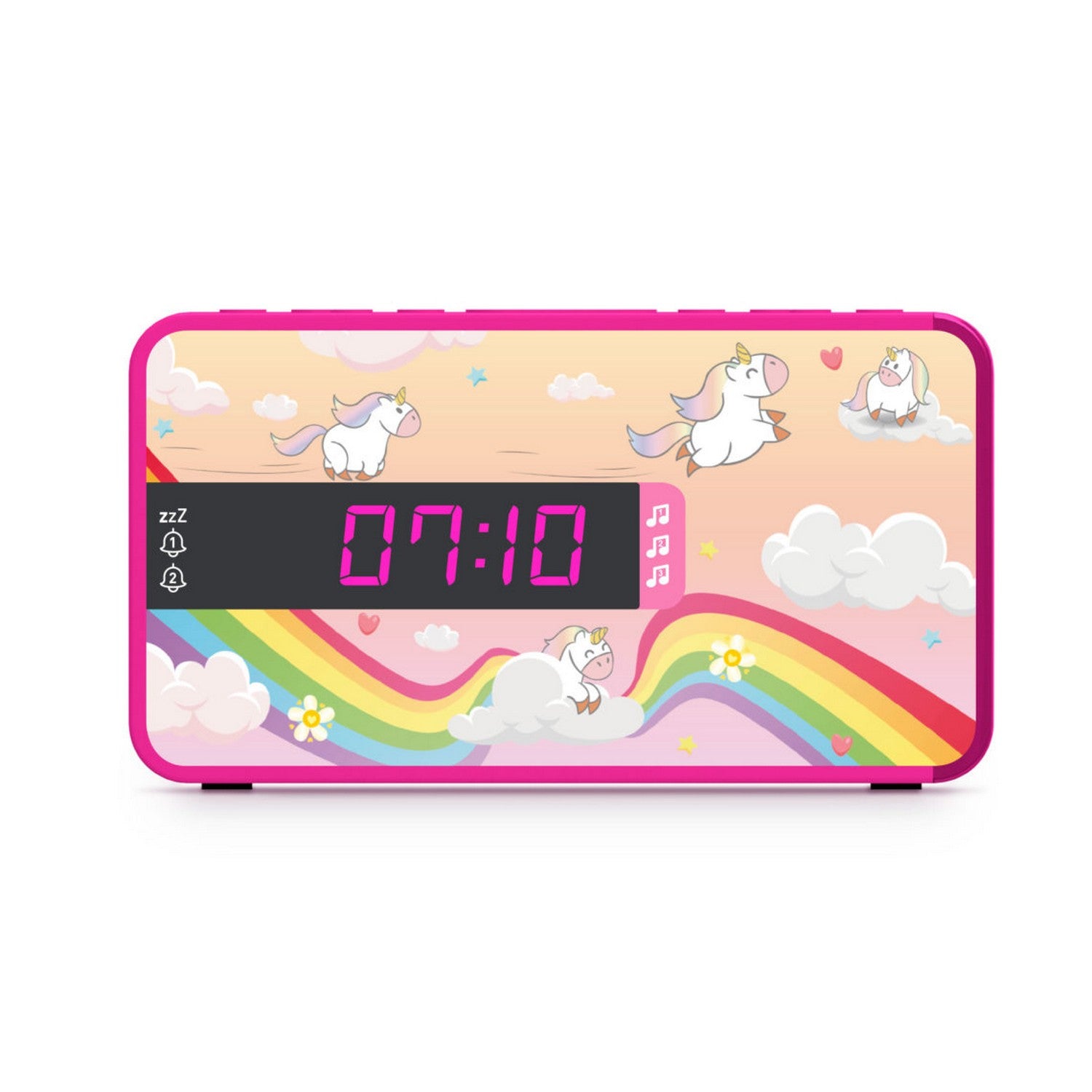 Bigben Kids Unicorn Dual Ébresztőóra cserélhető előlappal  (Platform nélküli)-3