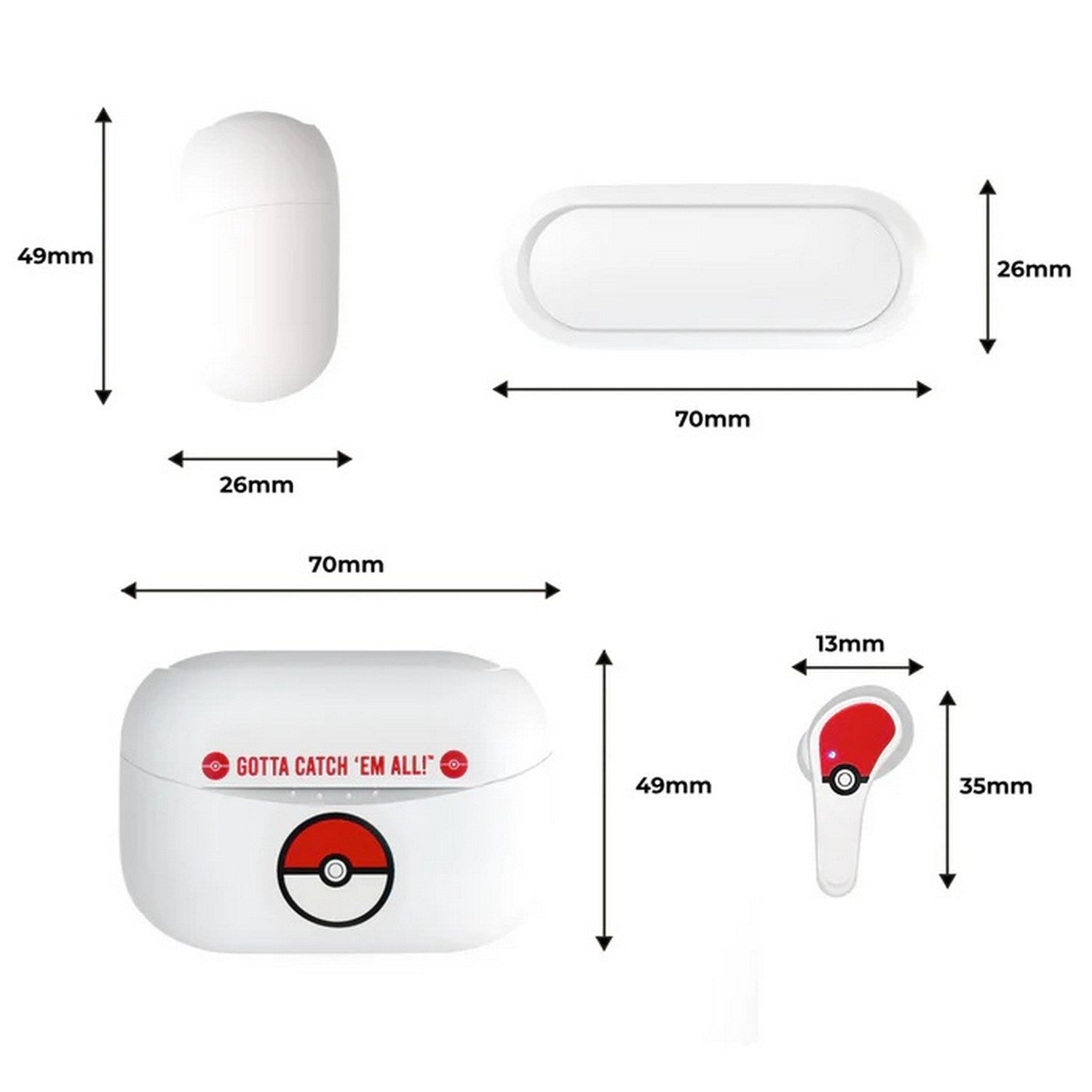 OTL Pokémon Pokéball TWS Vezeték nélküli Fülhallgató (MULTI)-4